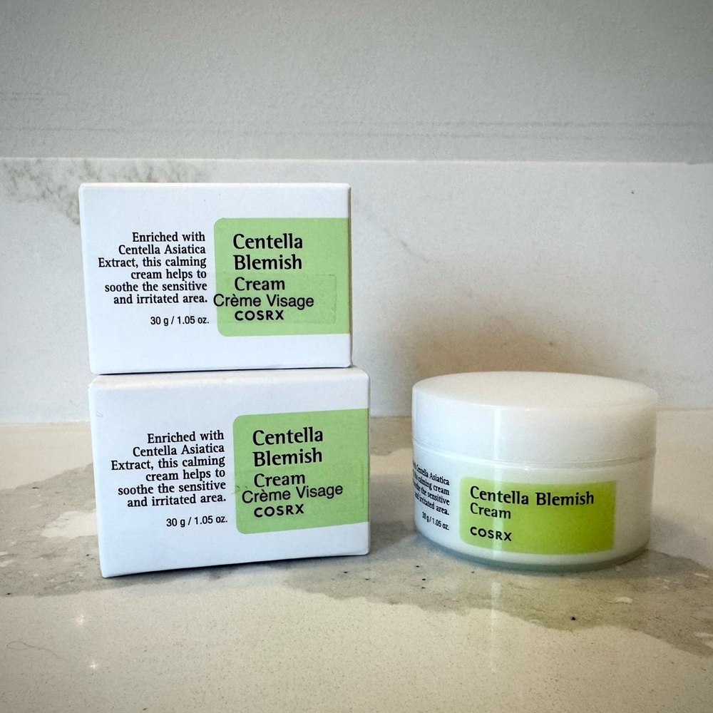 Lot of 2 CosRx Centella Blemish Cream Full-size 30 g / 1.05 oz NIB